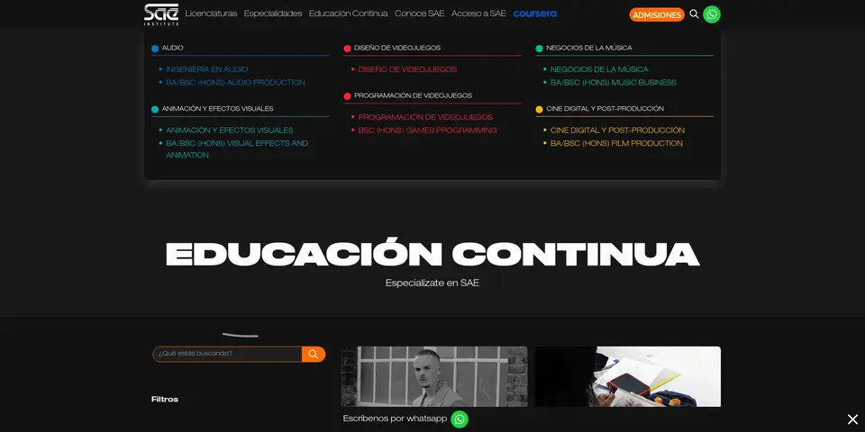 Vista previa de SAE Institute México